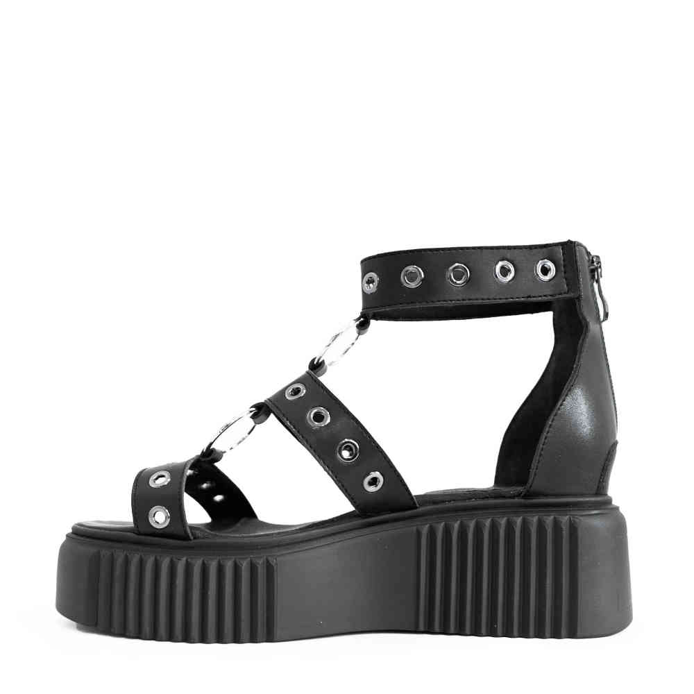 Altercore - Piper Vegan Plateausandalen - Schwarz